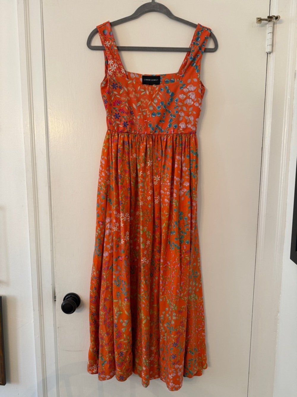 Cynthia Rowley Floral Isla Silk Twill Maxi Dress M